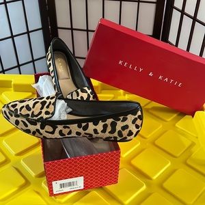 Kelly & Katie cheetah, print brand new loafers